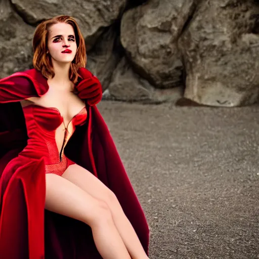 Image similar to Emma Watson as Jessica Rabbit, (Sony a7R IV, symmetric balance, dynamic range)