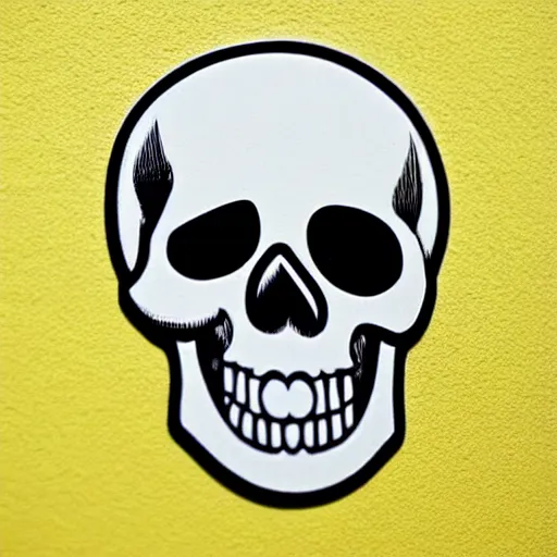 Prompt: a fine detail pop art skull sculpture