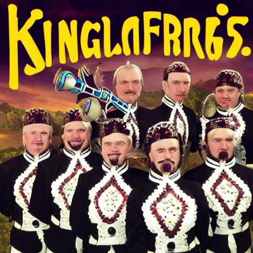 Prompt: Album Art for A Klingon Traditional Bavarian Polka band