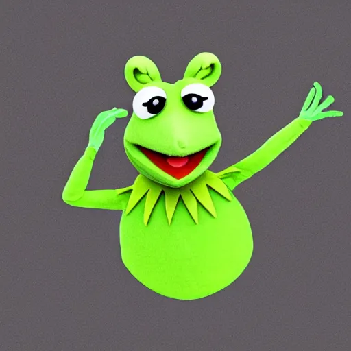 Prompt: Kermit the frog fortnite skin