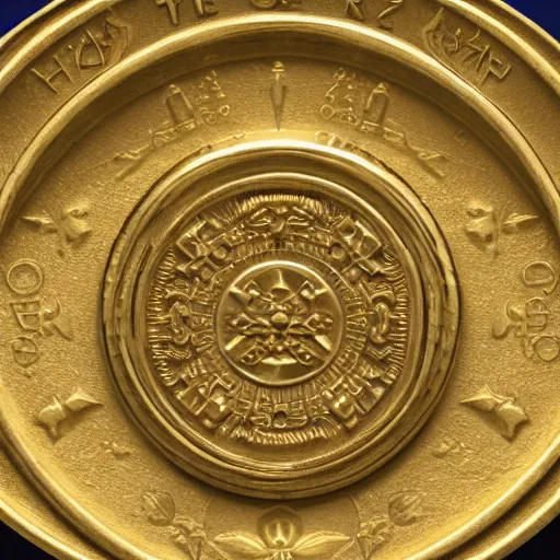 Prompt: gold coin design for the holy grail