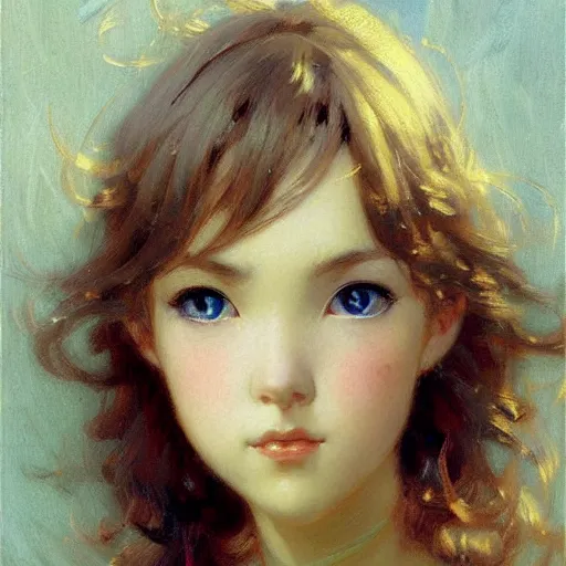 Prompt: detailed face portrait of pretty pouting anime girl, painting by gaston bussiere, craig mullins, j. c. leyendecker