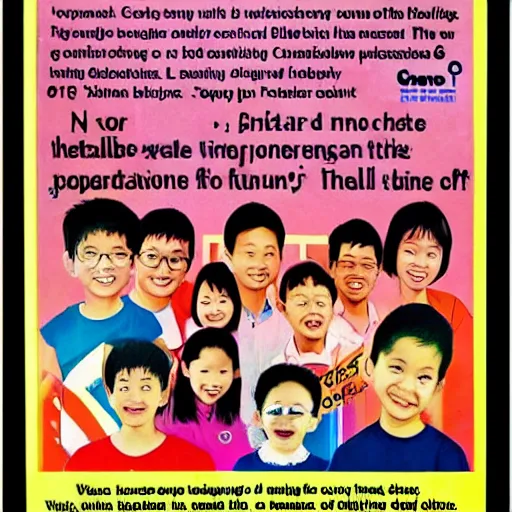 Image similar to 1 9 9 0 s singaporean public education poster