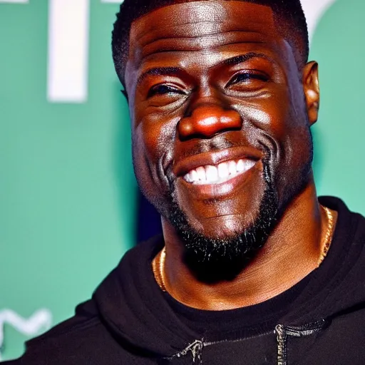 Prompt: kevin hart eating an apple