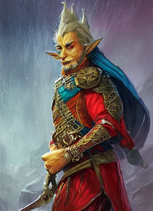 Image similar to royal guard, dndbeyond, bright, colourful, realistic, dnd character portrait, full body, pathfinder, pinterest, art by ralph horsley, dnd, rpg, lotr game design fanart by concept art, behance hd, artstation, deviantart, hdr render in unreal engine 5