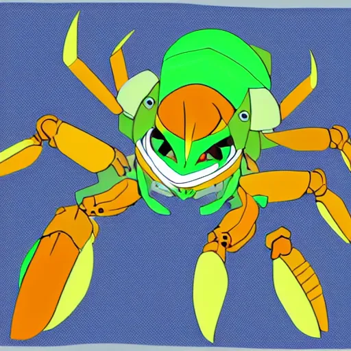 Prompt: crustacean, voltron