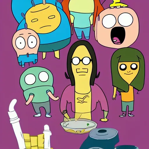 Image similar to adventure time in the style of bob's burgers