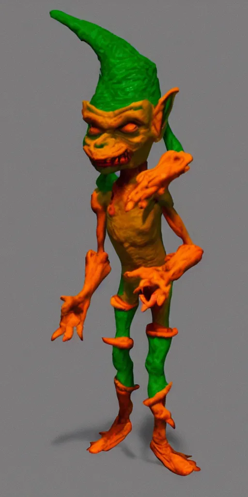 Image similar to malice yellow goblin doll psx rendered early 90s net art n64 3d 2002