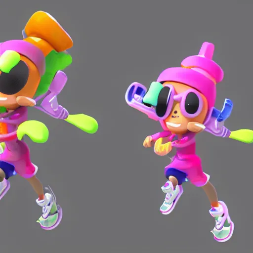 Prompt: 3 d render in the style of splatoon