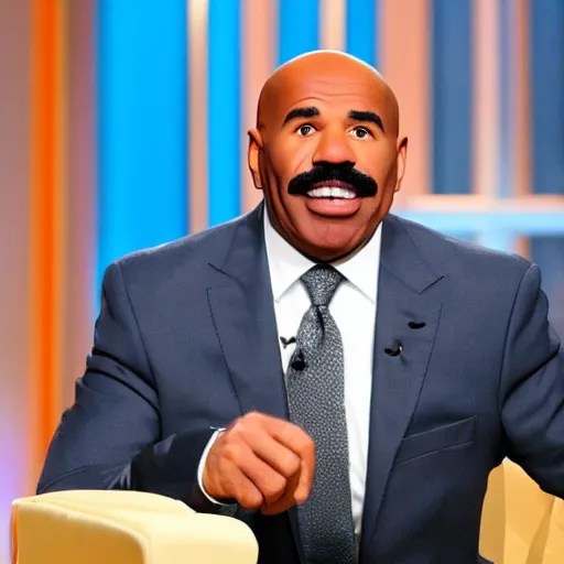 Image similar to Steve Harvey happily editing Wikipedia