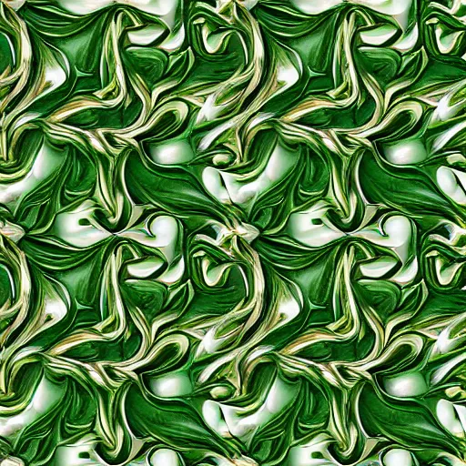 Prompt: fractal rosebuds flowing around a green dragon