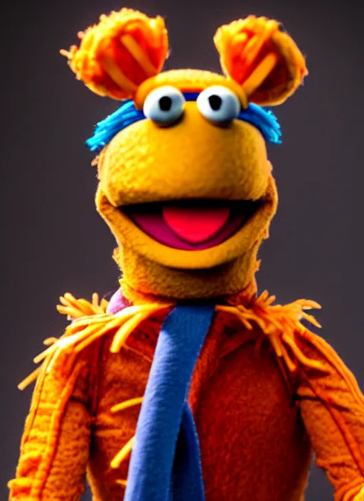 Image similar to studio portrait still of muppet!!!!! gordon freeman!!!!!! as a muppet muppet as a muppet, 8 k, studio lighting, key light,