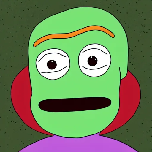 pepe the frog, screenshot from rick and morty, cartoon | Stable ...