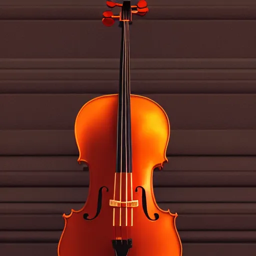 Prompt: cello. photograph of a symmetrical cello, room background, warm wood tones, golden hour window lighting, 4k 8k ultra realistic hyperrealistic octane render