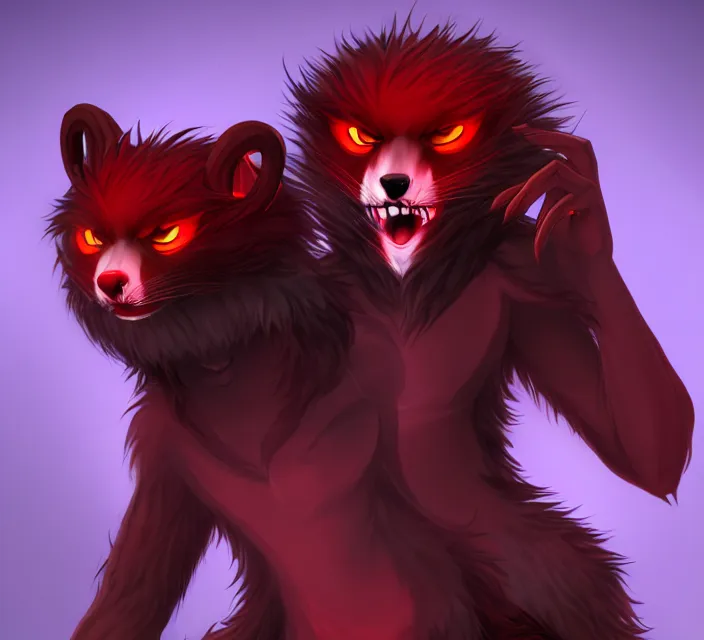 Image similar to furry - male - red - black - weasel - necromancer - fursona uhd ue 5 visual novel pc game expressions