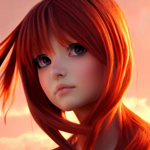 6,881 Red Haired Girl Anime Images, Stock Photos, 3D objects