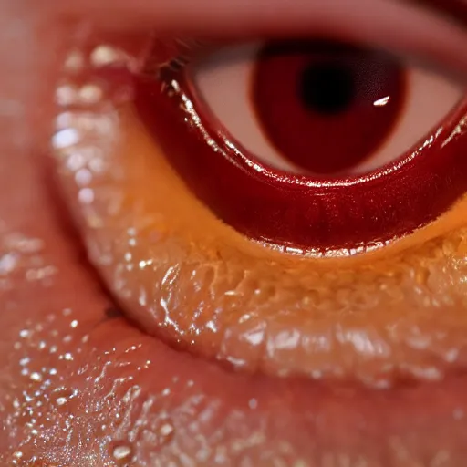 Prompt: human eye inside mouth, extreme closeup, macro shot, hyperrealistic, extreme detail, ray tracing, octane render