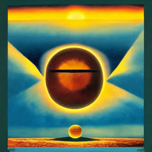 Image similar to the sun is staring the earth, surrealism