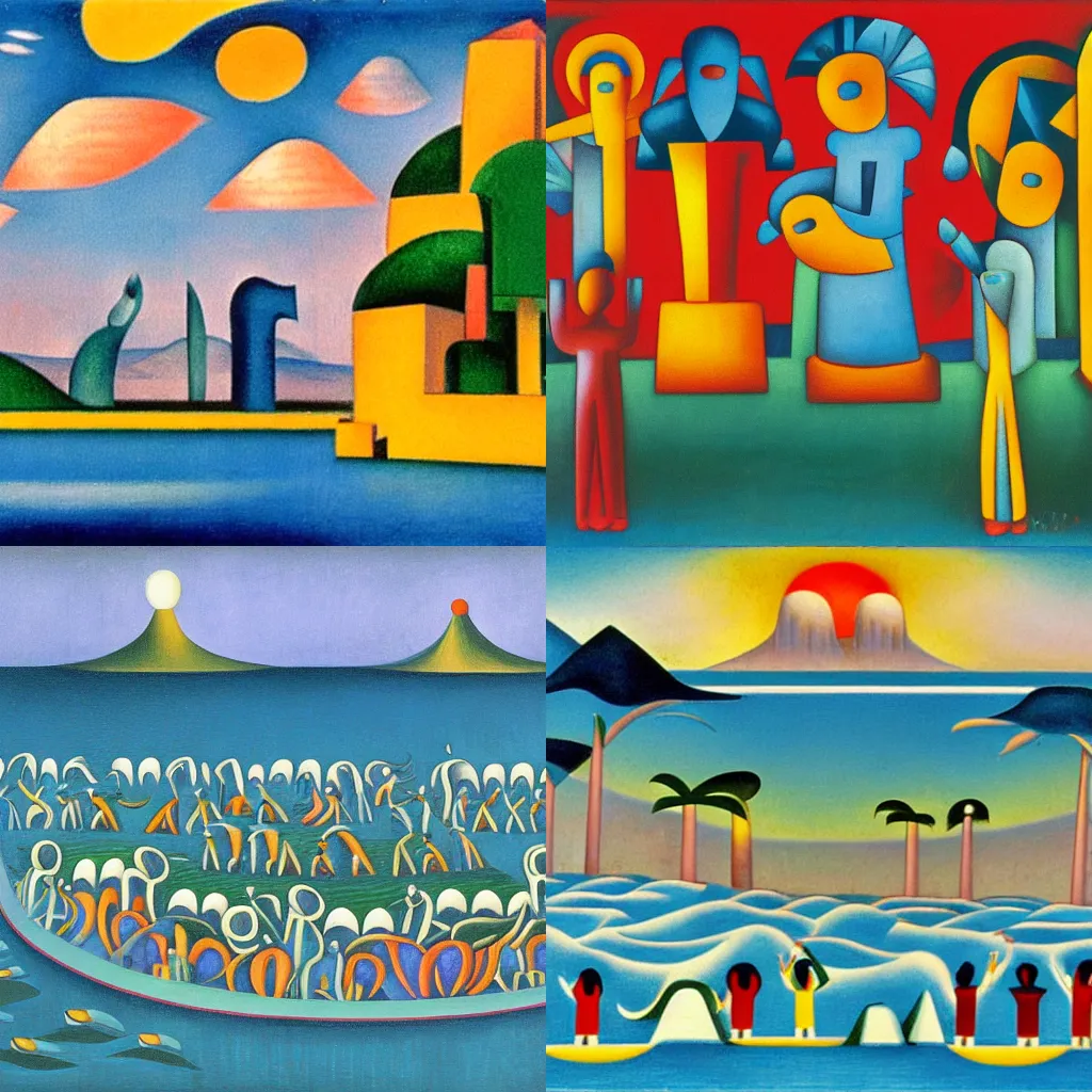 Prompt: Rio de Janeiro by Tarsila do Amaral, award-winning