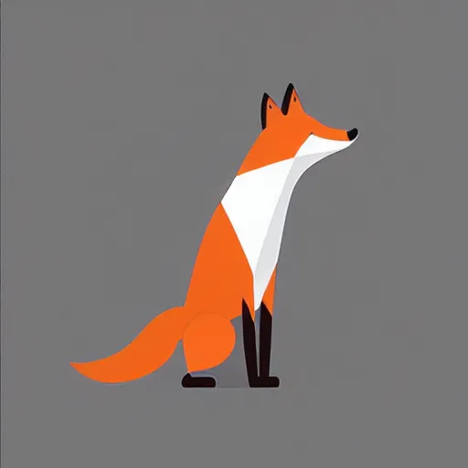 Image similar to a fox pointing to a blank presentation by dean macadam and james gilleard, digital art