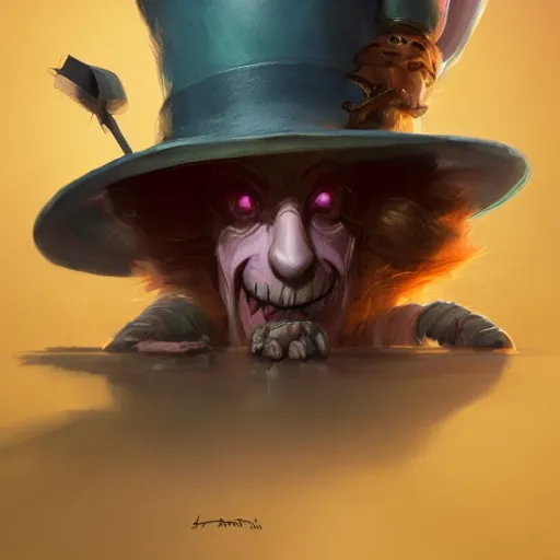 Image similar to the rad hatter, by Viktor Antonov,, greg rutkowski, fantasy, D&D, Whimsical, trending on artstation, smooth, sharp focus