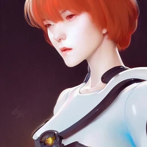 Prompt: rei ayanami, highly detailed, digital painting, artstation, concept art, smooth, sharp focus, illustration, art by artgerm and greg rutkowski, alphonse mucha