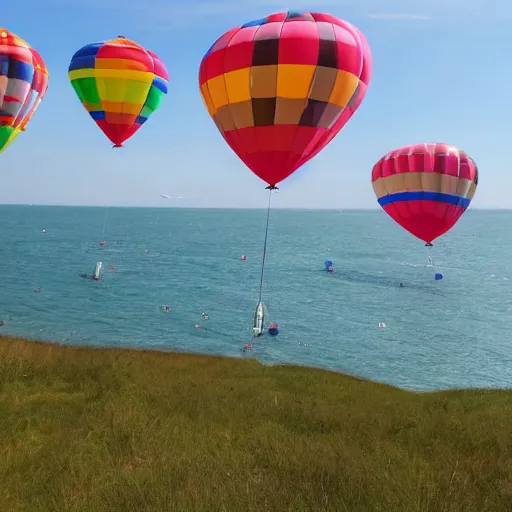 Image similar to photo of bretagne with giant birthday balloons