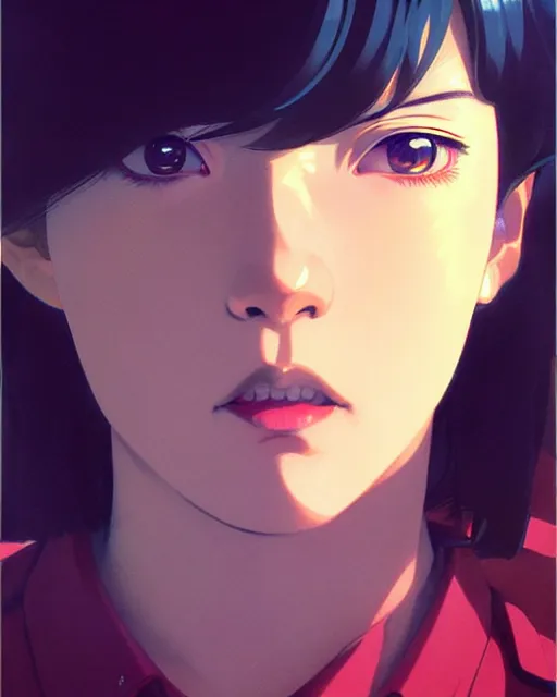 Image similar to police officer | very very anime!!!, fine - face, audrey plaza, realistic shaded perfect face, fine details. anime. realistic shaded lighting poster by ilya kuvshinov katsuhiro otomo ghost - in - the - shell, magali villeneuve, artgerm, jeremy lipkin and michael garmash and rob rey