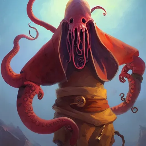 Image similar to mind flayer pirate with tentacle mouth, behance hd artstation by jesper ejsing by rhads, makoto shinkai and lois van baarle, ilya kuvshinov, ossdraws