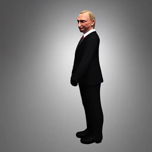 Image similar to Vladimir Putin amiibo, 8k, raytracing, cartoon, blender render, unreal 6