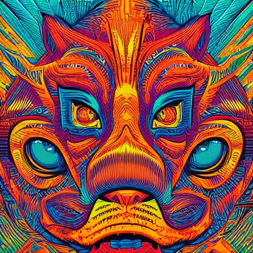 Prompt: vector artwork by Dan Mumford, detailed intricate colourful