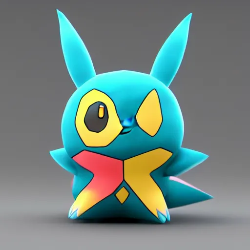 Image similar to a new pokemon never seen before, 3D rendering