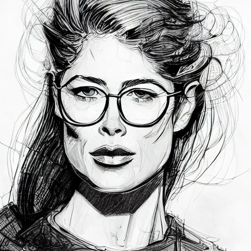 Prompt: a realistic yet sketched doutzen kroes, trending on artstation, intricate details, in the style of frank auerbach, in the style of sergio aragones, in the style of martin ansin, in the style of david aja, in the style of mattias adolfsson