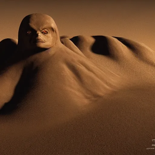 Prompt: golem in Dune (1984), photorealistic, 3d render, award winning render, unreal engine, octane render, studio lighting, 8k, hd