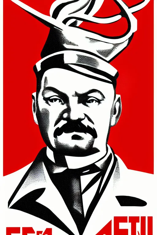 Image similar to USSR Lenin poster vector art, highly detailed, constructivism poster design