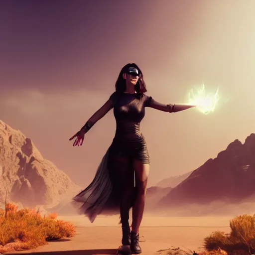 Prompt: astro libra balance godess dark haired with dark sunglasses, full body portrait, hyper realistic, Epic perspective, epic scene, Octane render, Unreal Engine 5, Volumetric light, cinematic light, cinematic detail, composition, Photorealistic, 4k, rule of third,
