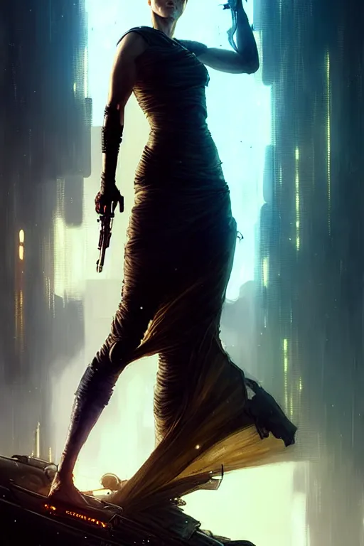 Prompt: furiosa with flowing gown final fantasy profile picture by greg rutkowski, blade runner, cinematic, dynamic pose, intricate, futuristic, fantasy, elegant, by stanley artgerm lau, greg rutkowski, thomas kinkade, alphonse mucha, loish, norman rockwell,