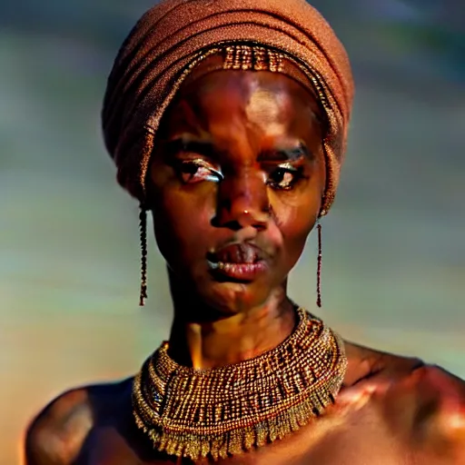 Prompt: photographic portrait of a stunningly beautiful malian renaissance female in soft dreamy light at sunset, contemporary fashion shoot, by edward robert hughes, annie leibovitz and steve mccurry, david lazar, jimmy nelsson, breathtaking, 8 k resolution, extremely detailed, beautiful, establishing shot, artistic, hyperrealistic, beautiful face, octane render