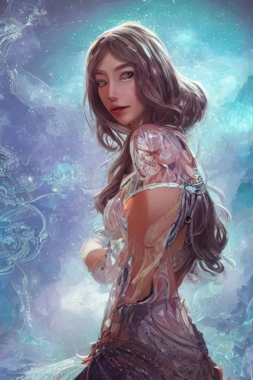 Image similar to clear portrait of a curious attractive women, background hyper detailed, character concept, full body, dynamic pose, glowing lights intricate, elegant, highly detailed, digital painting, artstation, concept art, sharp focus, illustration, by yoshii chie and wilk emilia and van baarle lois