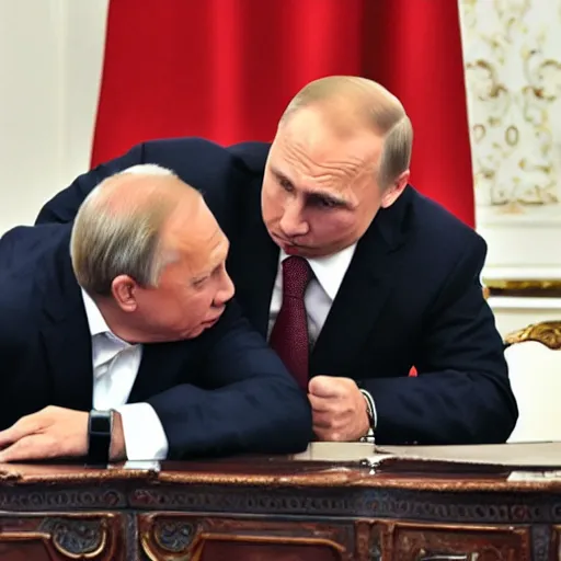 Image similar to orban viktor kissing putin