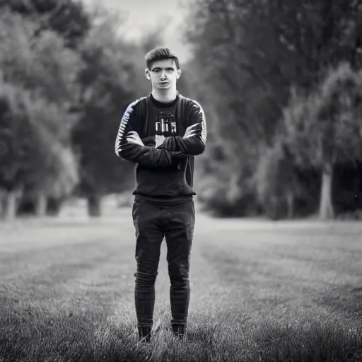 Prompt: a photo portrait of a young Welsh man facing the camera, centred, upper body, 8k, high quality, flickr