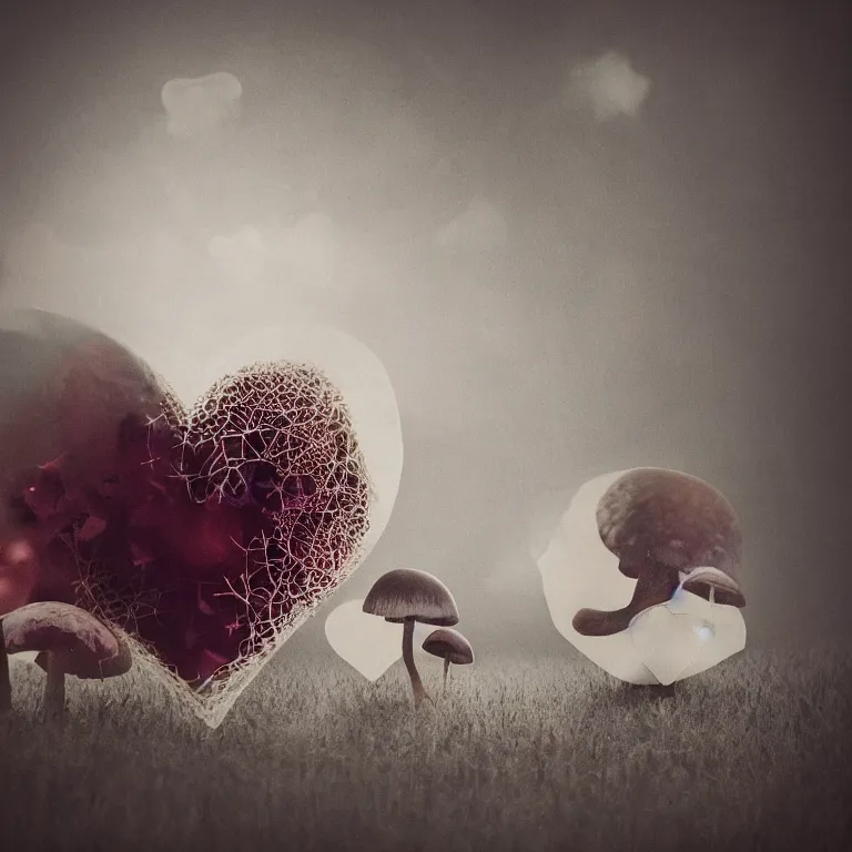 Image similar to double exposure of love, symbols of live, explosion, love is the most relevant theme, love is infinity, love is begin of all, 8 k resolution, artistic mode, artistic, trending on instagram, long exposure, love art, serious, fantasy and dreams vibes, mushrooms style and macro style, spawn, spruce vibes