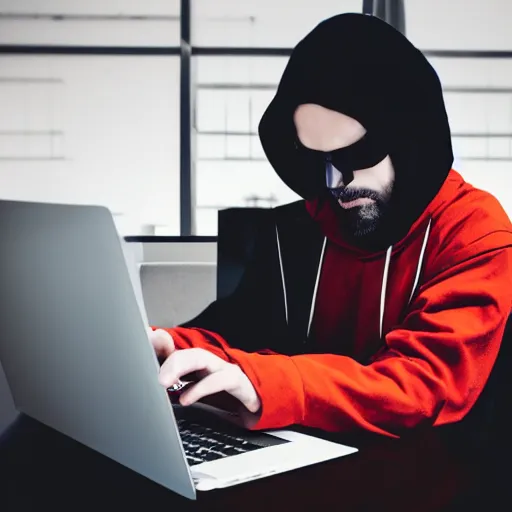 Image similar to stock photography of a hacker on a laptop, award winning, photography, stock,