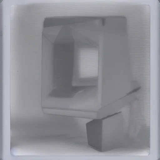 Image similar to polaroid of a glitchy 3d model