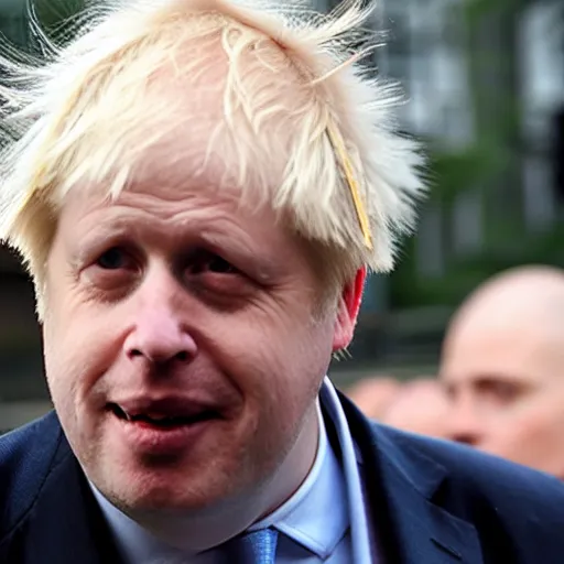 Image similar to Boris johnson in style of alegria