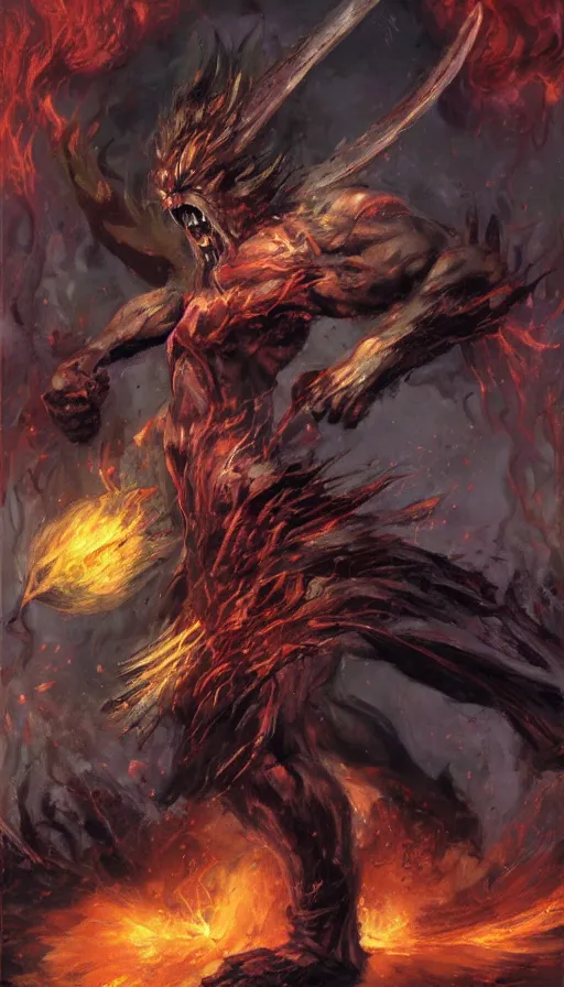 Image similar to rage, from magic the gathering