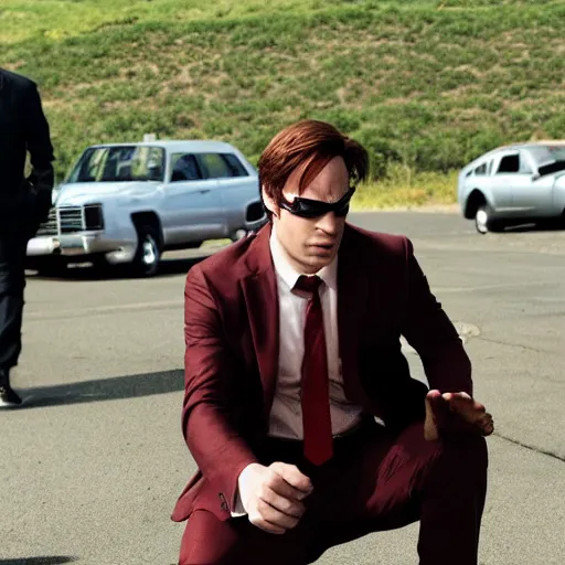 Image similar to daredevil matt murdock intimidates saul goodman tv show still daredevil mcu