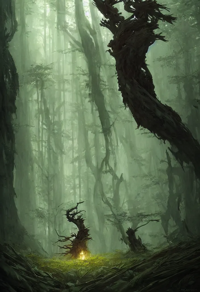 Image similar to Spirit soul of forest, by Greg Rutkowski