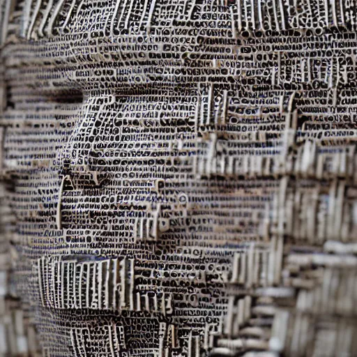 Prompt: consciousness emerging in large language model artificial intelligence. canon 5 d 5 0 mm lens. intricate papier - mache