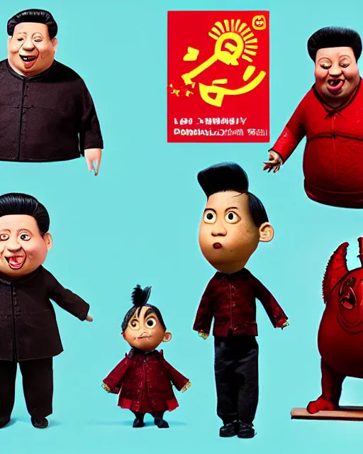 Image similar to xi jinping as a highly detailed stop motion puppet, in the style of laika studios ’ s paranorman, coraline, kubo and the two strings